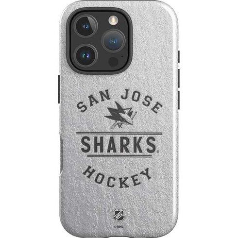 NHL San Jose Sharks Black Text iPhone 16 Pro Impact Case